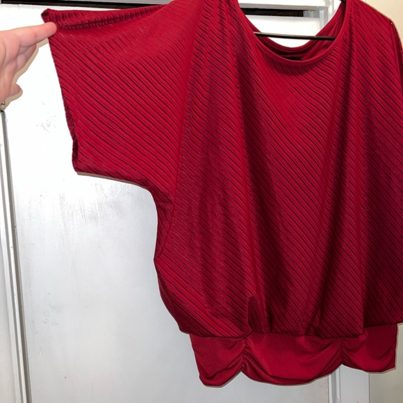 Red Stretchy Dress top -1X - Picture 3 of 6